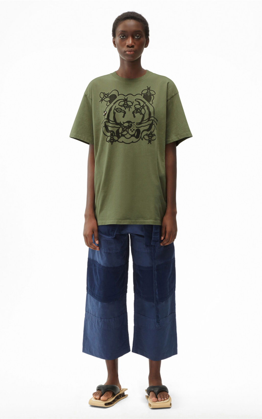 Kenzo Bee a Tiger oversize T Shirt Dam | 75283-AZDJ